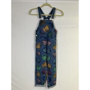 Stella McCartney Girls Sequin Denim Overalls Blue Size 8